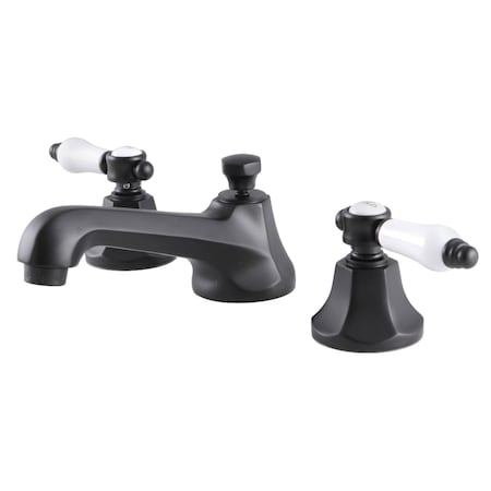 Kingston Brass KS4460BPL Bel-Air 8" Widespread Bathroom Faucet, Matte Black KS4460BPL